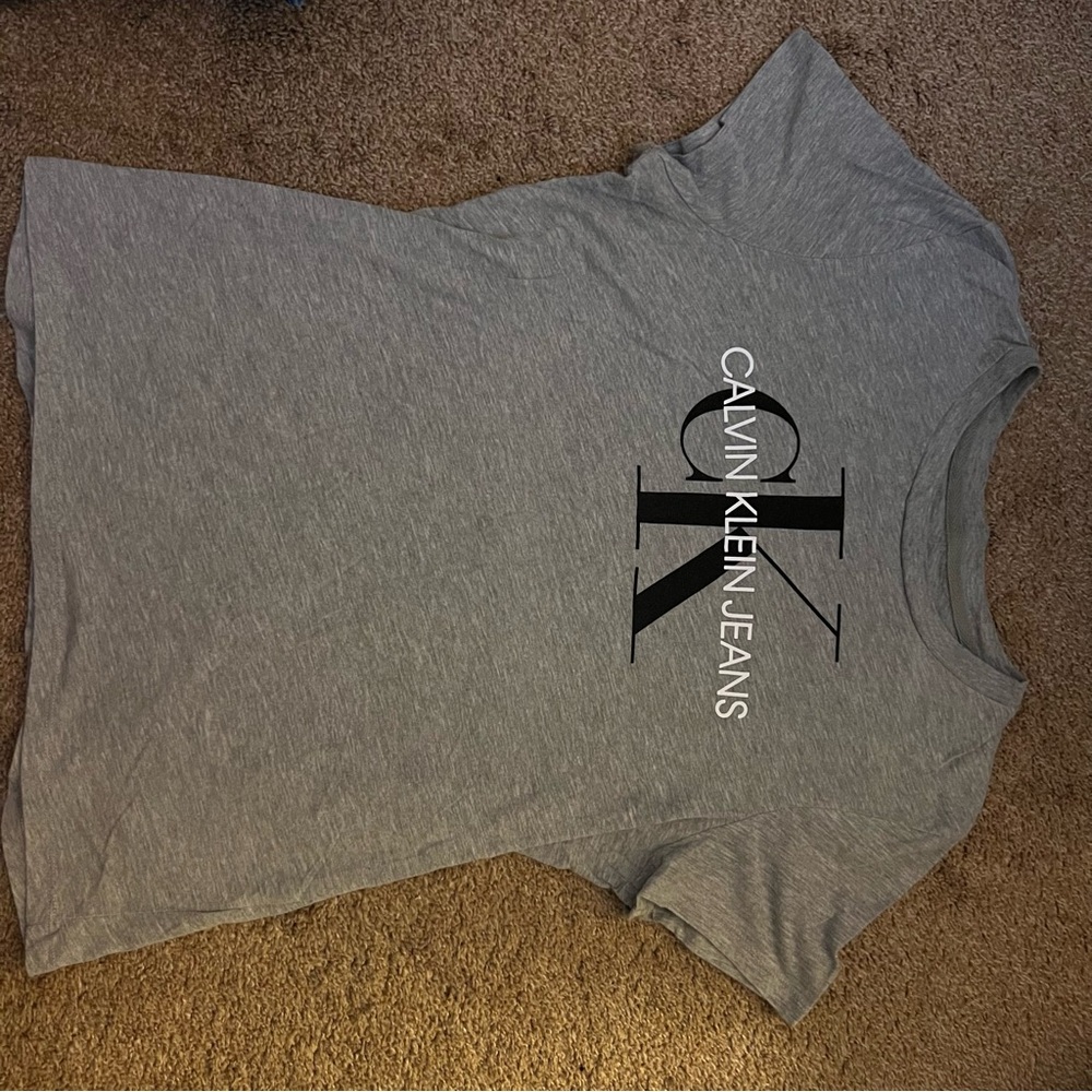 Calvin Klein Jeans Heather Gray Short Sleeve Tee